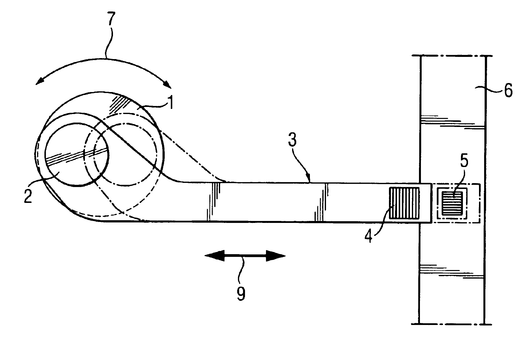 Switching device for multifunctional hand-held machine tool