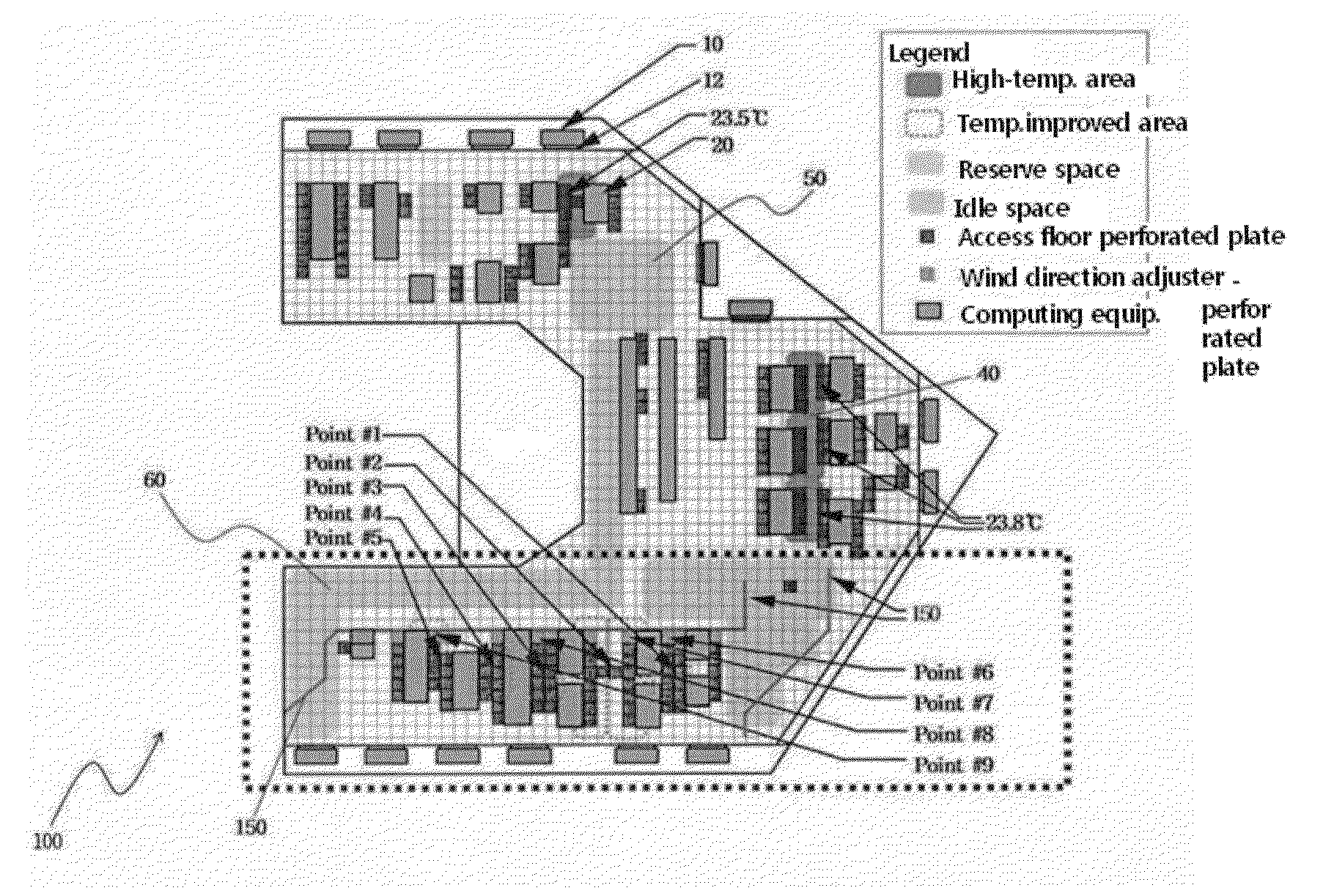 Wind direction controller for controlling cooling air inside data center