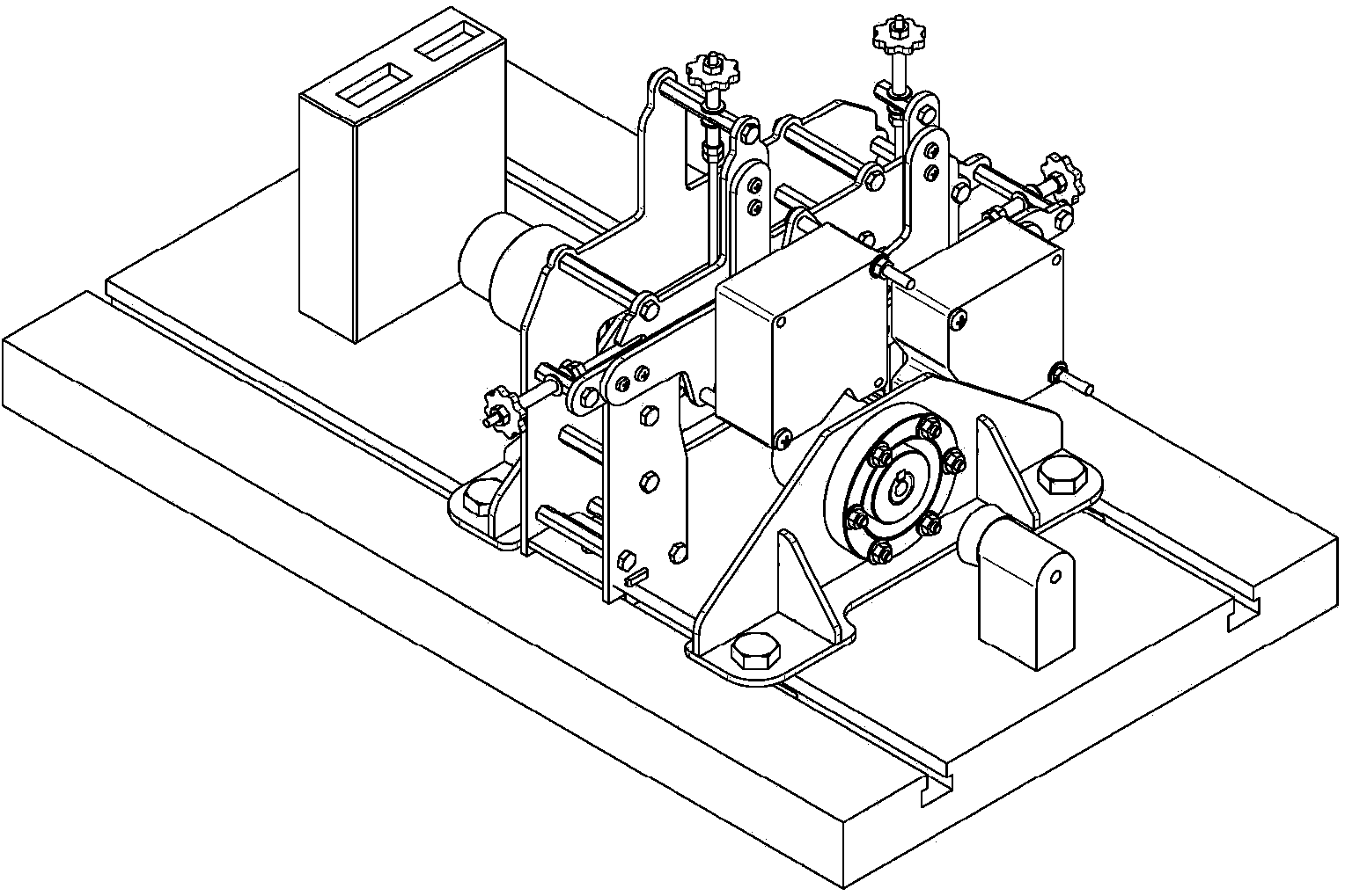 Harmonic drive gear mesh and flexible gear deformation dynamic characteristic testing system