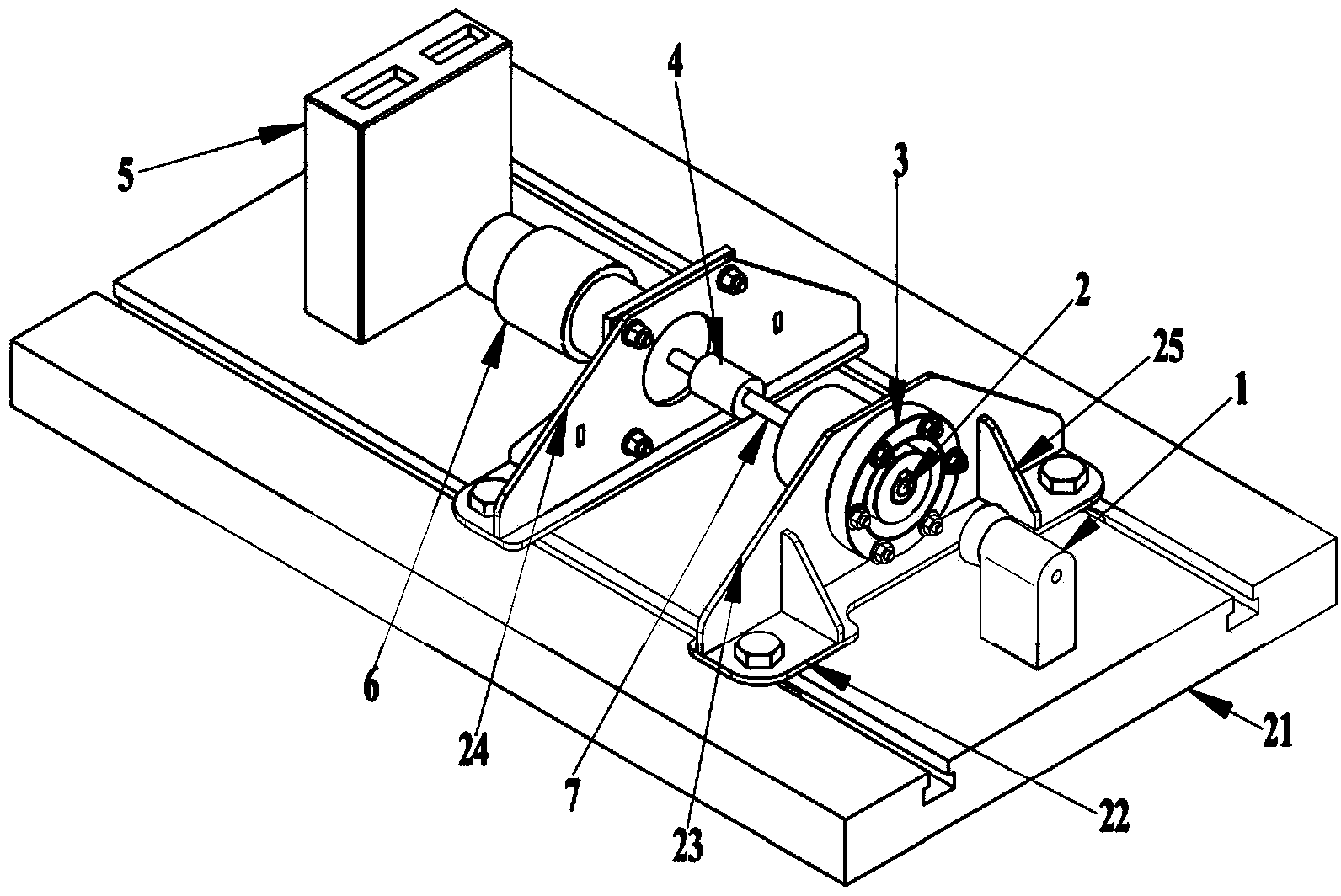 Harmonic drive gear mesh and flexible gear deformation dynamic characteristic testing system