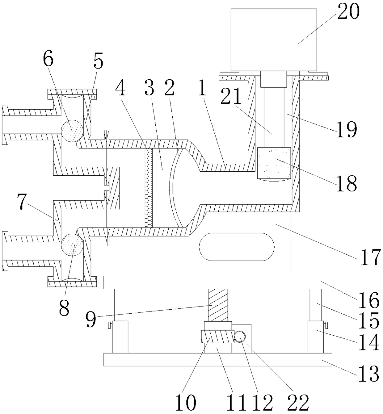 Electromagnetic diaphragm metering pump