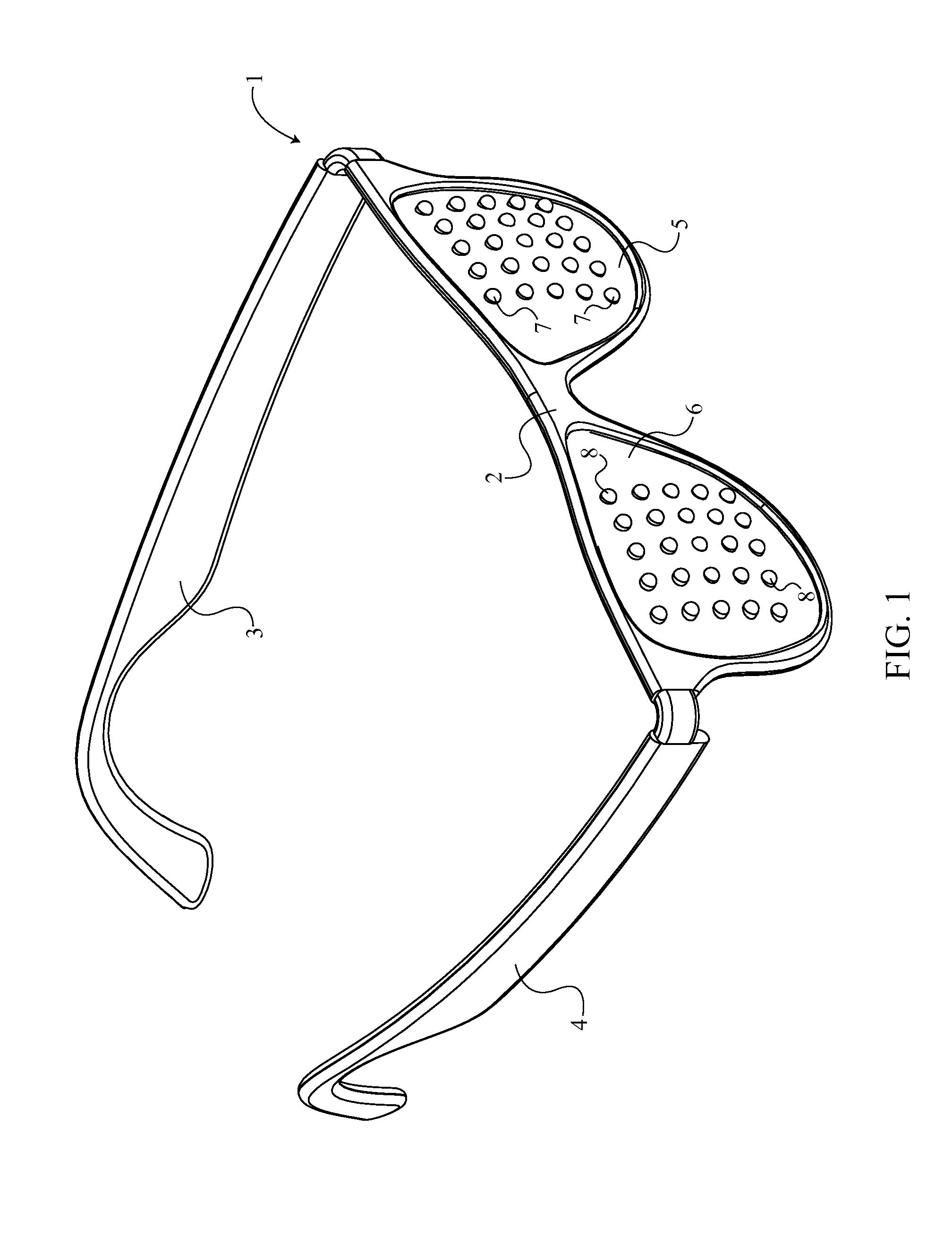 Eyewear with a Pair of Light Emitting Diode Matrices