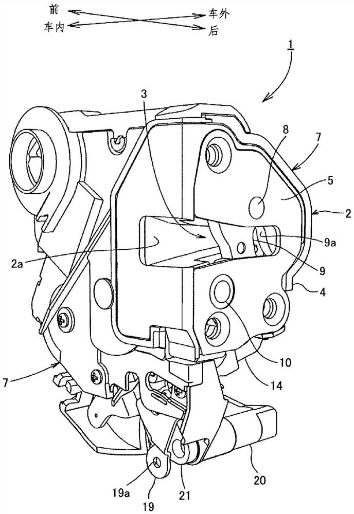 Door latch device for automobile