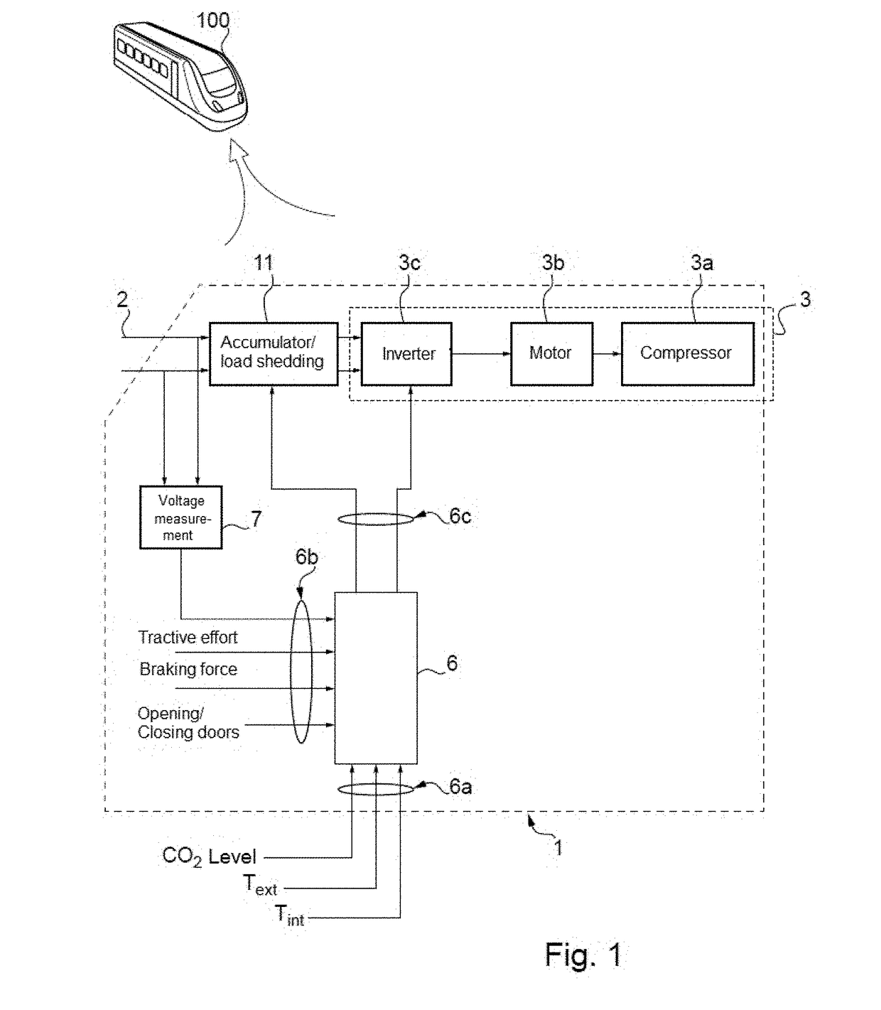 Air conditioning system for an electric transport vehicle