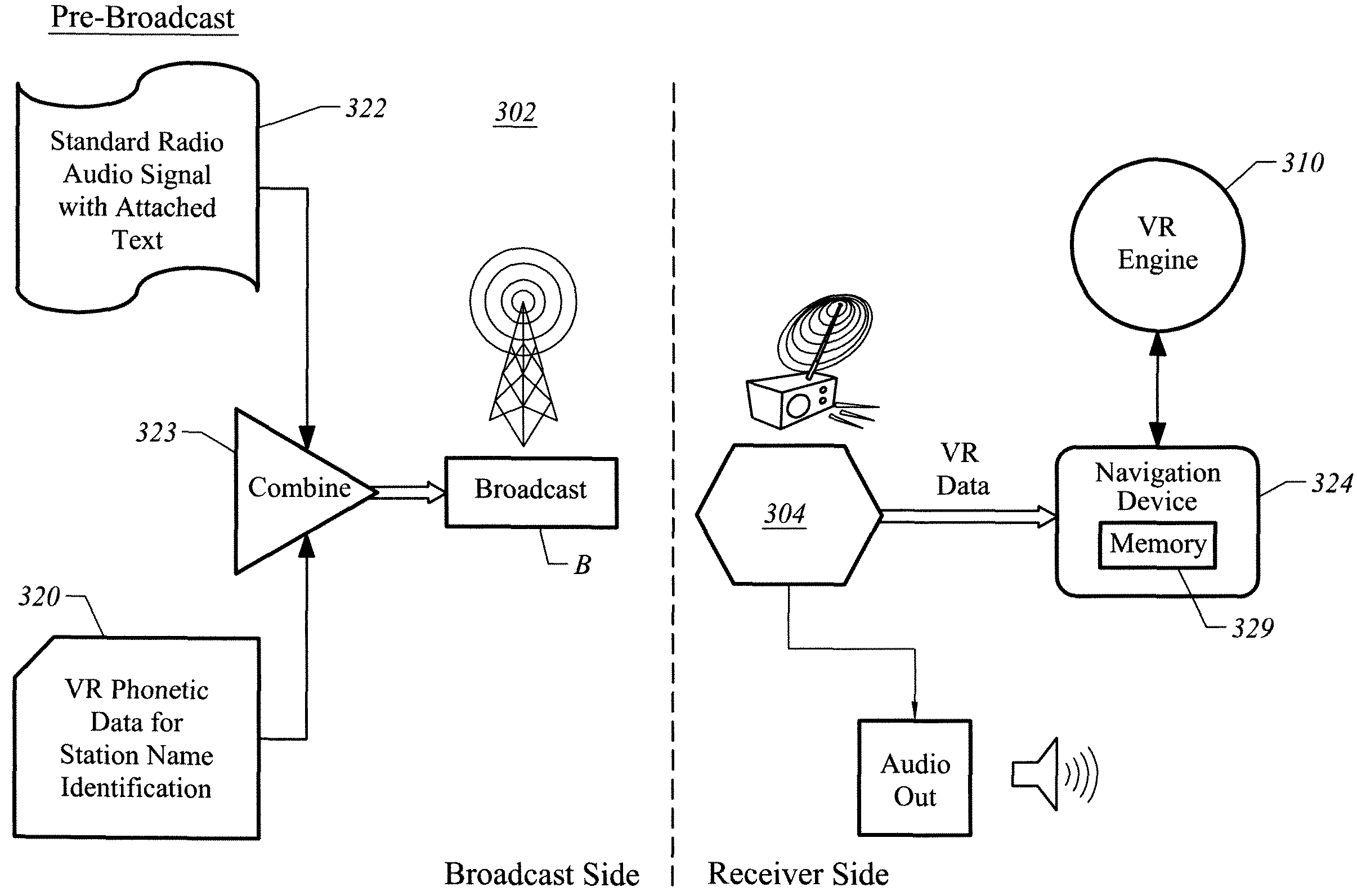 Voice recognition updates via remote broadcast signal