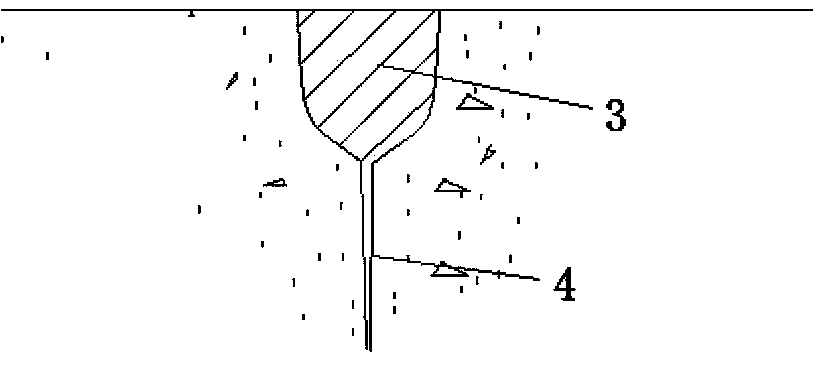 Concrete crack surface cut groove sealing and blocking structure and method