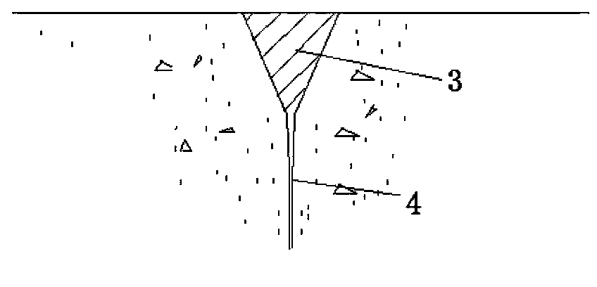 Concrete crack surface cut groove sealing and blocking structure and method