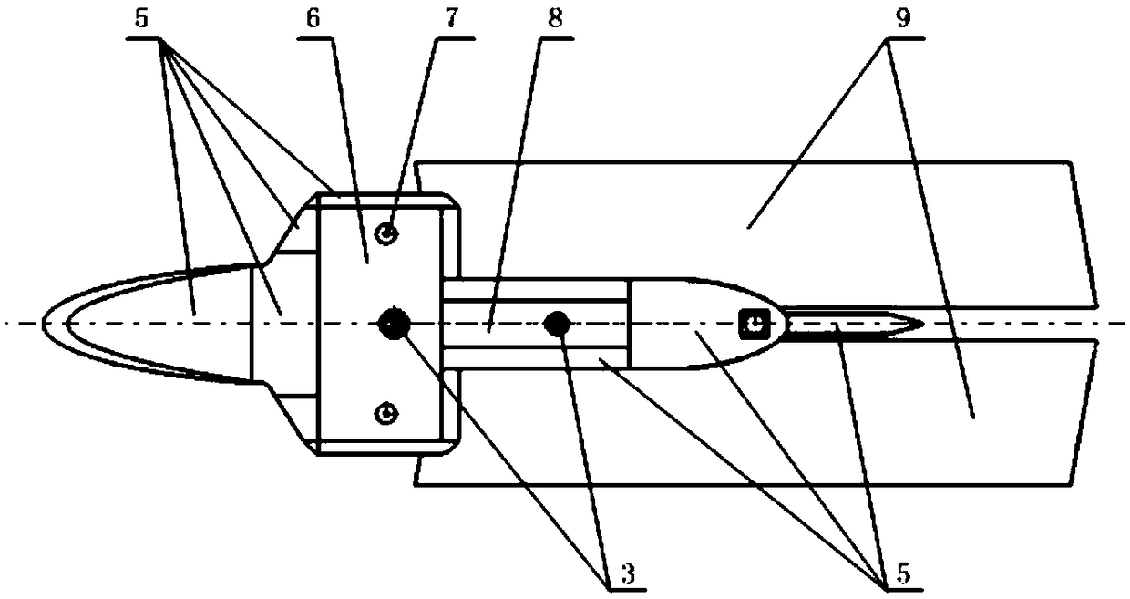 Docking device and aerial bomb