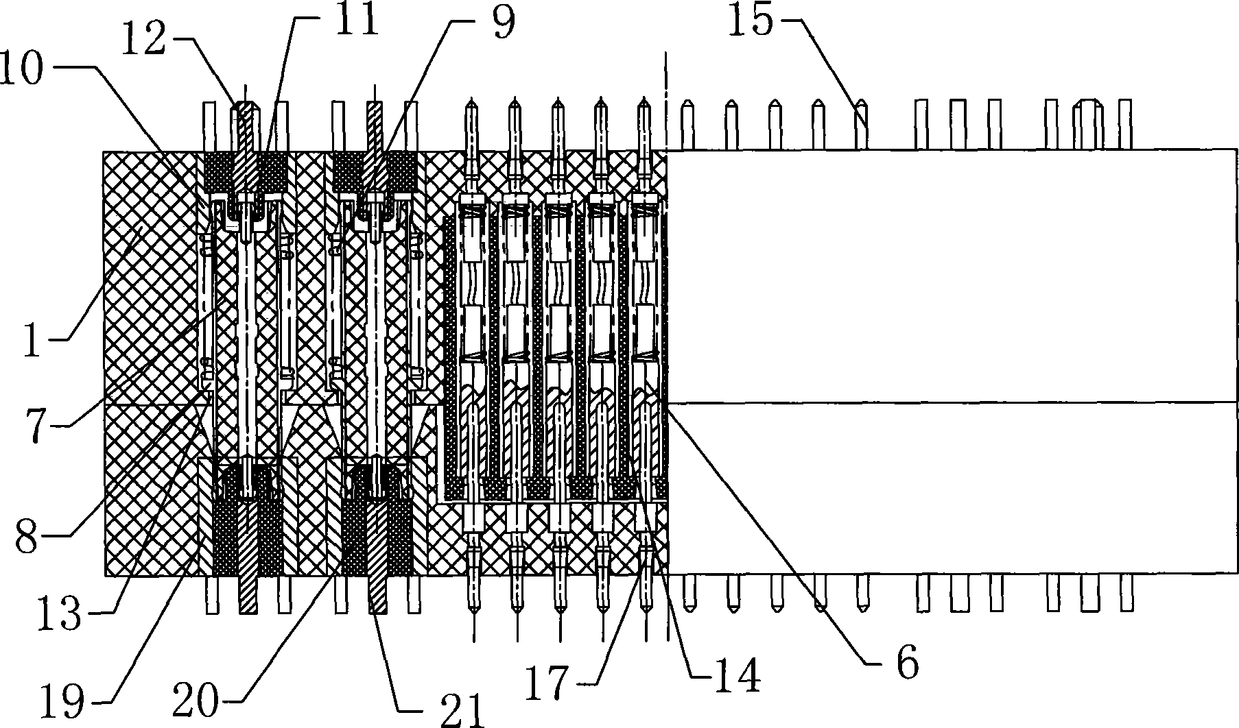 Signal connector, plug and contact member for printed board