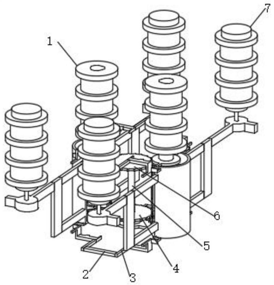 Cable processing multi-production-line pay-off guide device