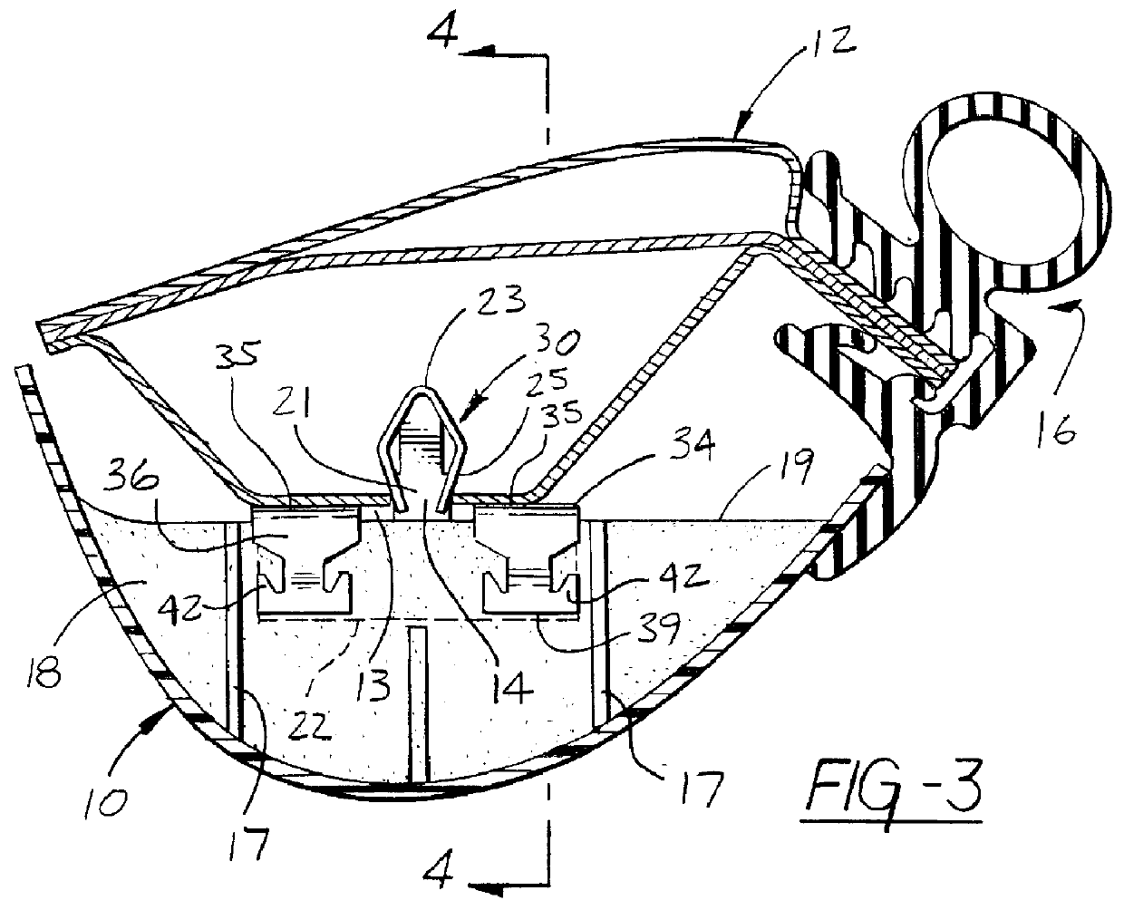 Energy absorbing trim component fastening system