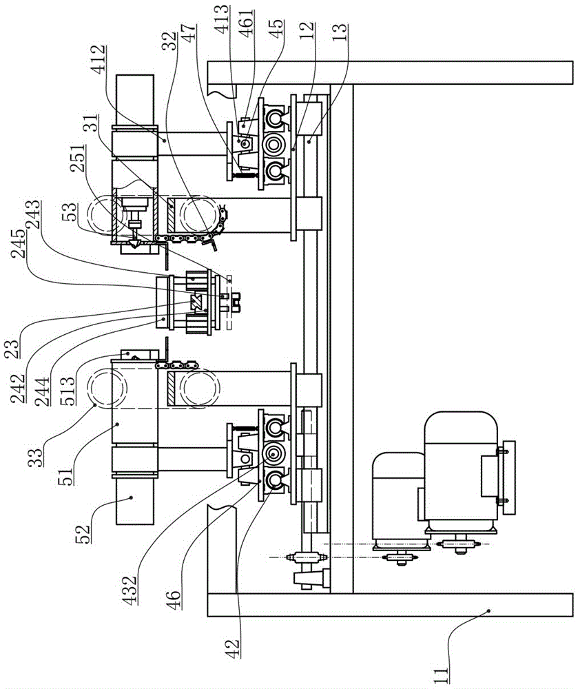 Cutting board four corner synchronous chamfering device