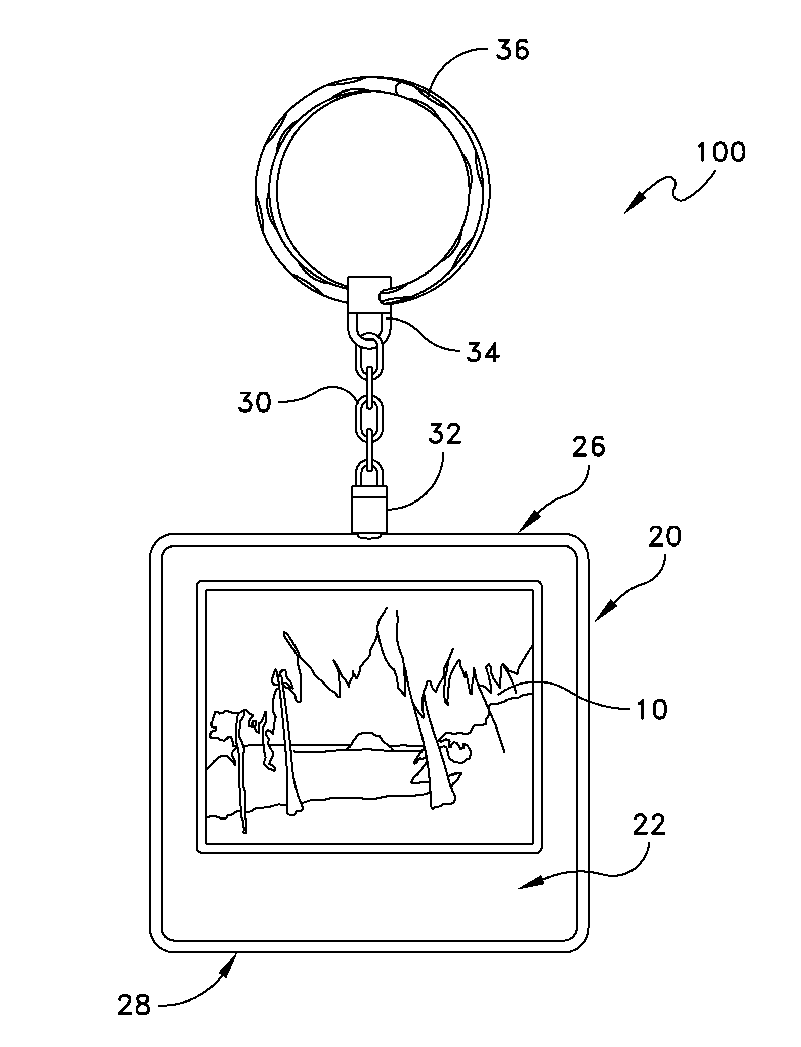 Key chain display device