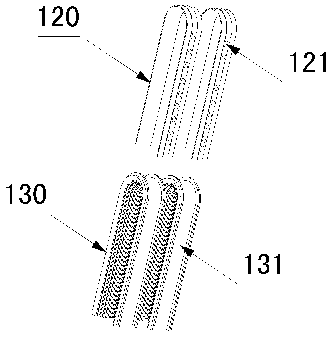 LED chip U-shaped pipe heat-dissipating energy-saving lamp