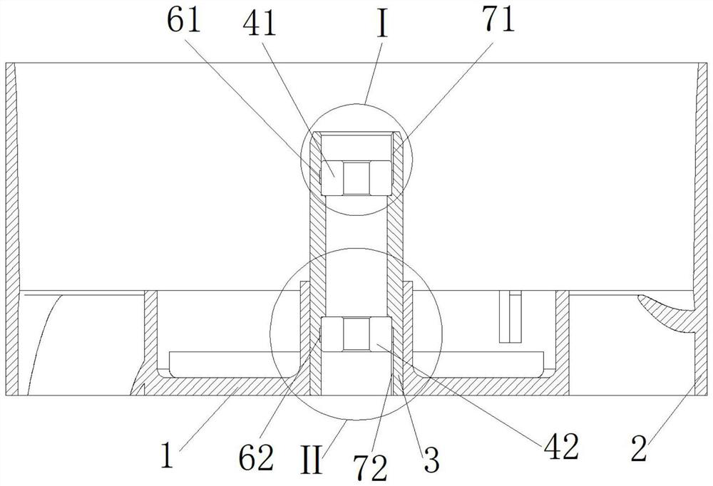 Middle pipe with liquid injection groove and groove structure and process for installing ball bearing