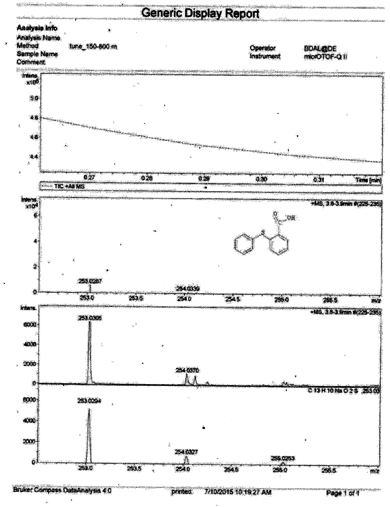 A kind of synthetic method of 2-phenylthiobenzoic acid