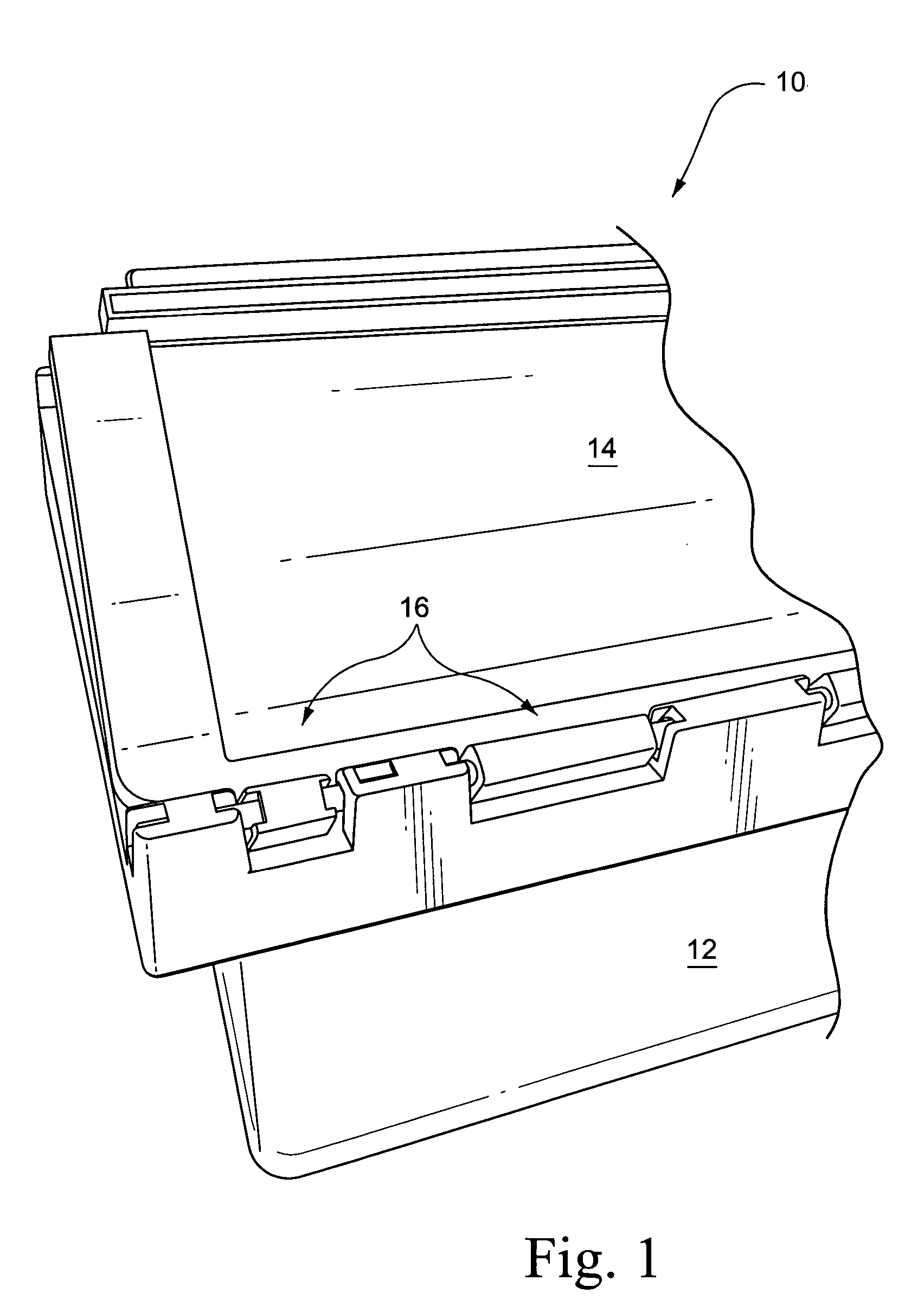 Plastic container including plastic hinge assembly