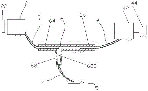 A cutting system with a vacuum stabilizing device