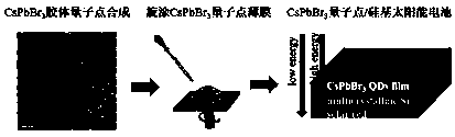 CsPbBr3 quantum dot-silicon based composite structure solar cell