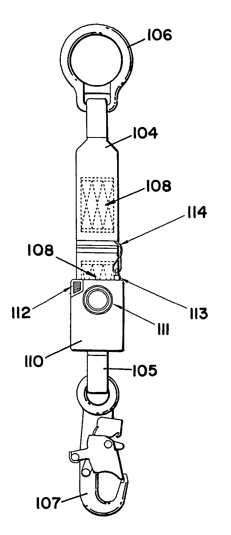 Alarm device for use with fall protection equipment