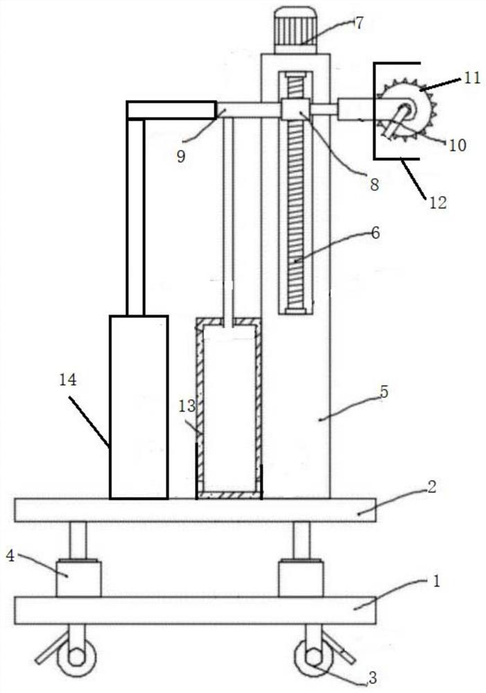 Building construction wall stripping device with dust fall and noise reduction functions