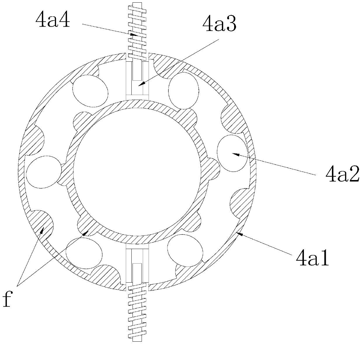 Gravel processing device for bridge engineering construction by changing parabola accelerated crushing