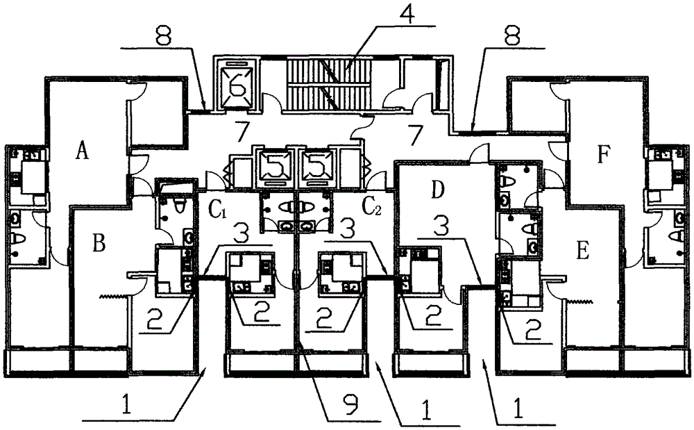 Energy-saving and environment-friendly slab residential building and its design method