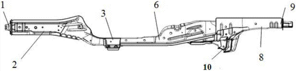 Force transmission vehicle frame