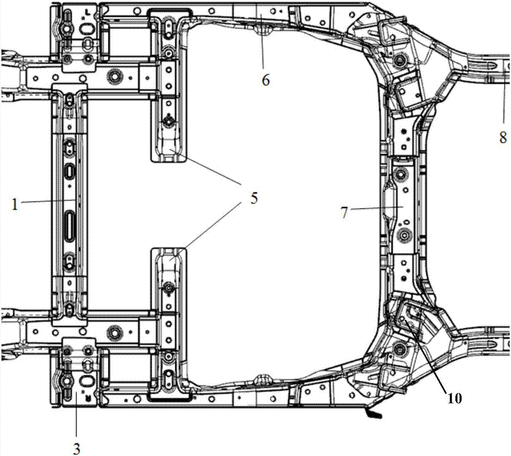 Force transmission vehicle frame