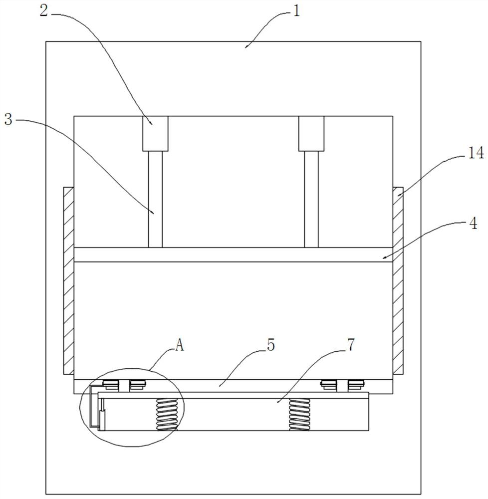 Self-locating and rapid cooling structure for cold pressing machine