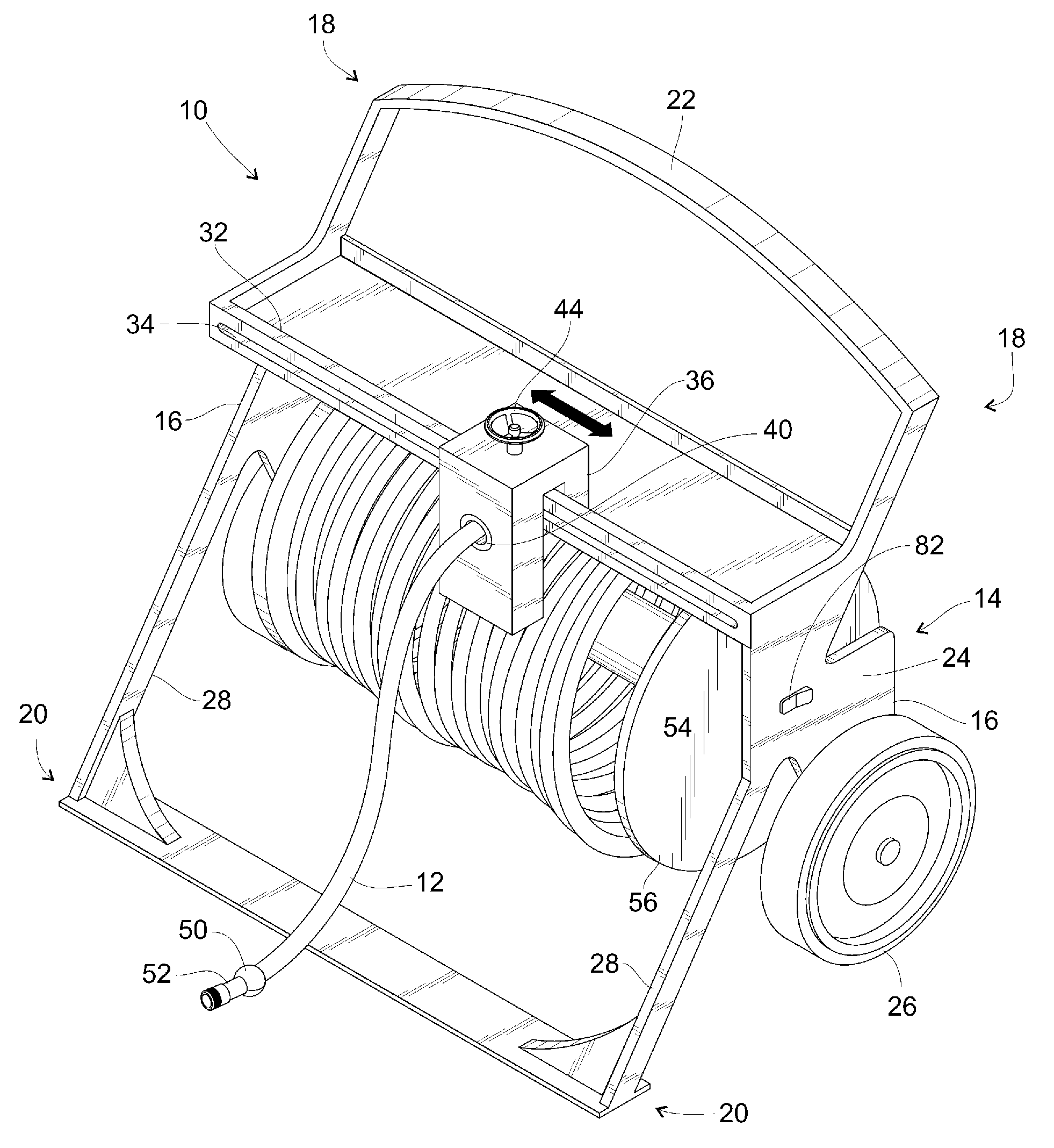 Retractable garden hose reel