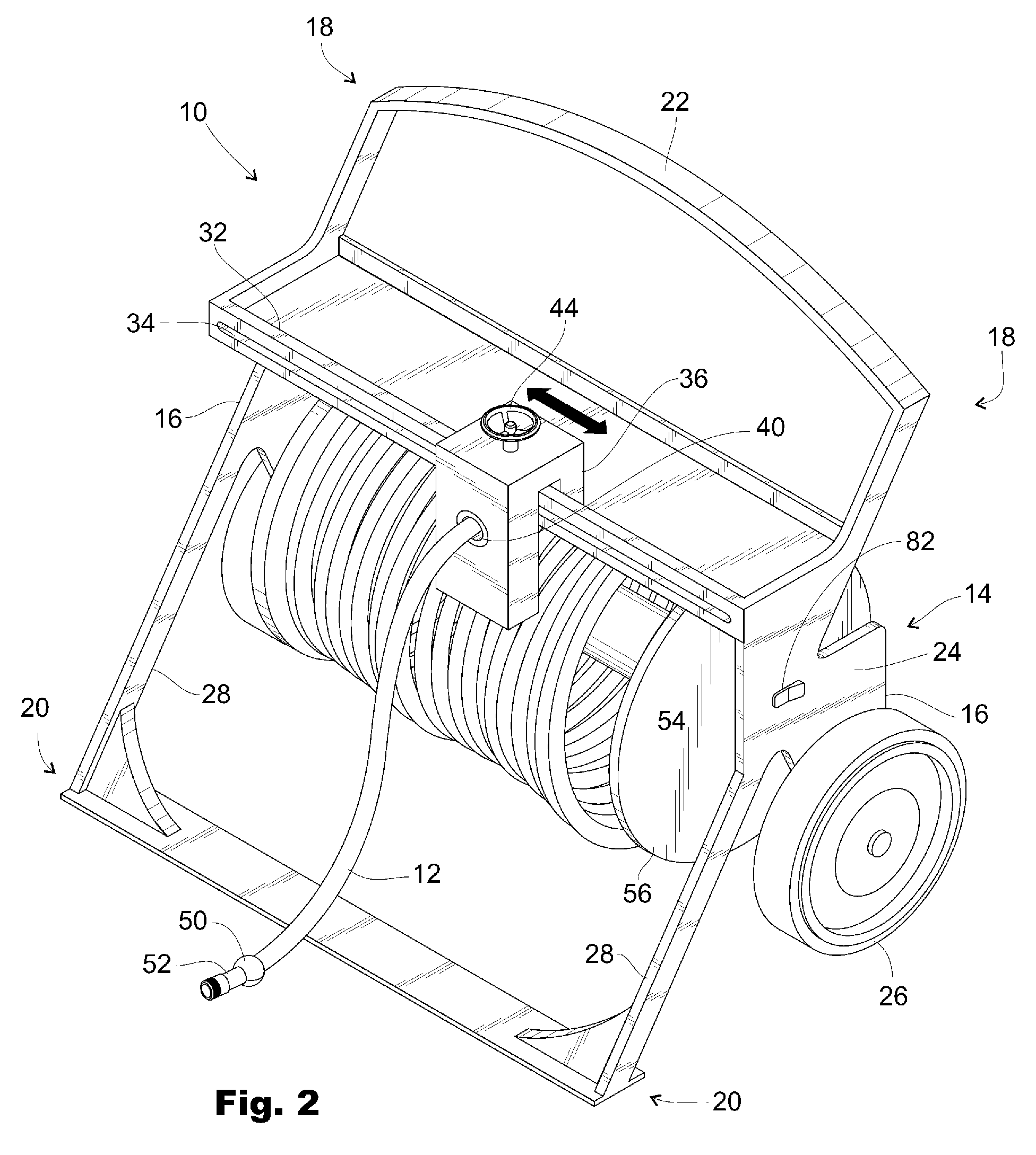 Retractable garden hose reel