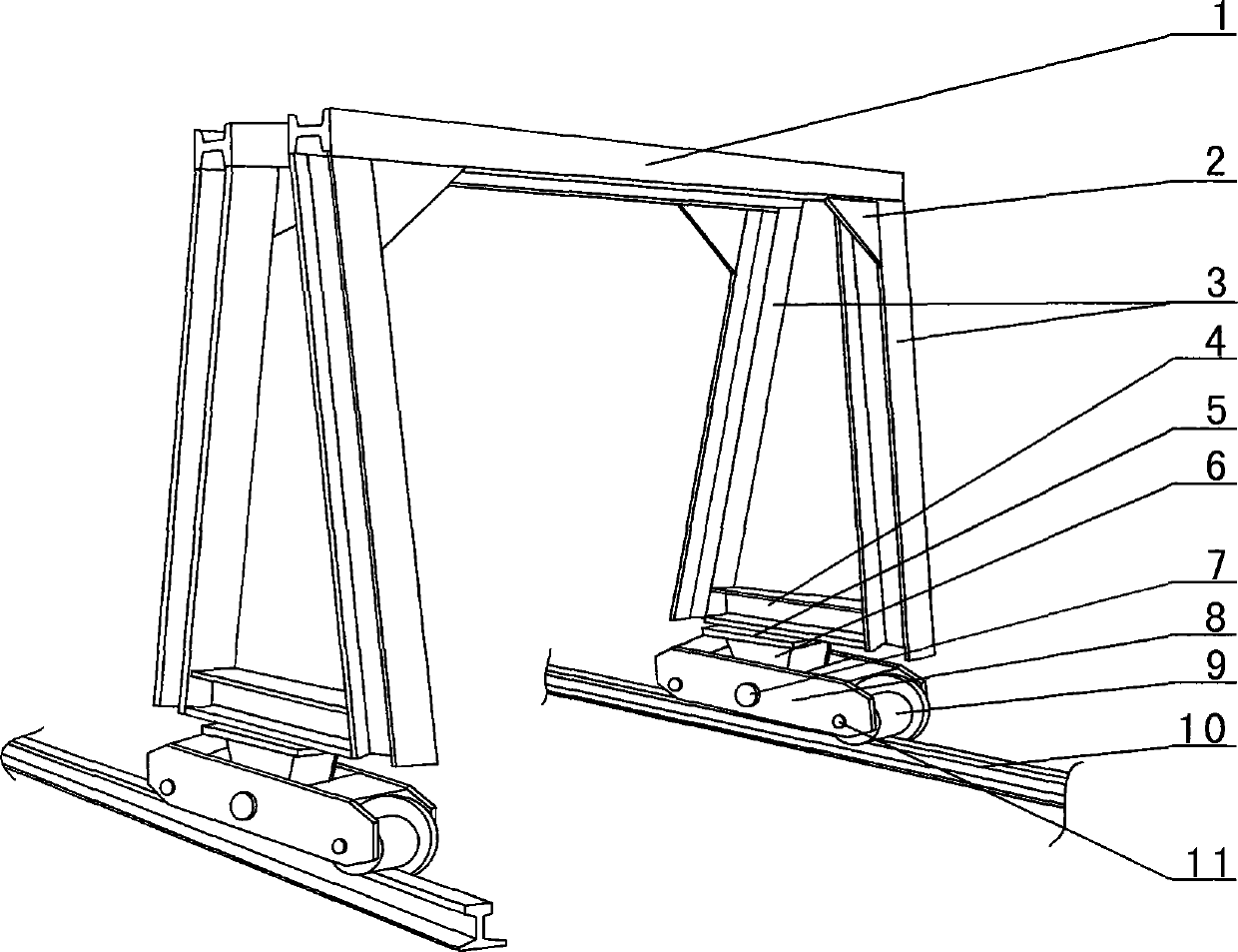 Follow-up device of coal mine fully-mechanized coal winning machine belt support