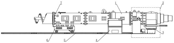 A shield screw conveyor dismantling device