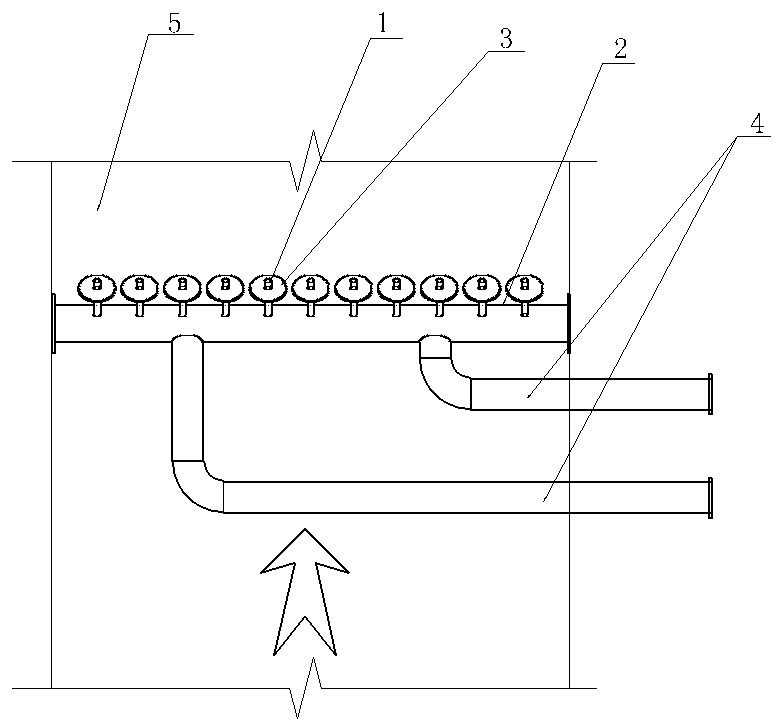 Double fork type enhanced mixed smoke gas denitration device