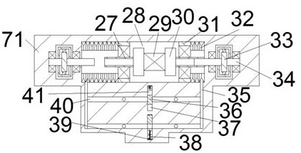 Air conditioner peripheral device for uniformly conveying cold and warm air flows at multiple locations