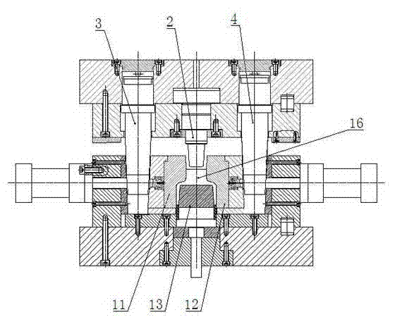 A molding die for rod-shaped insulator pillars for high-speed railways