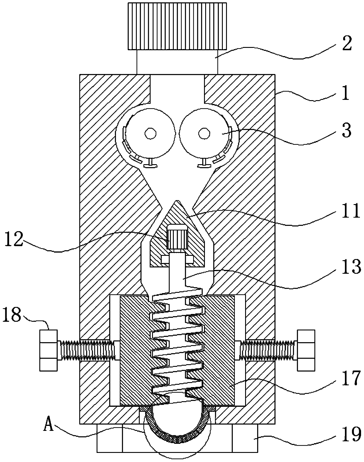 Anti-adhesion tablet processing device used for medicine detection