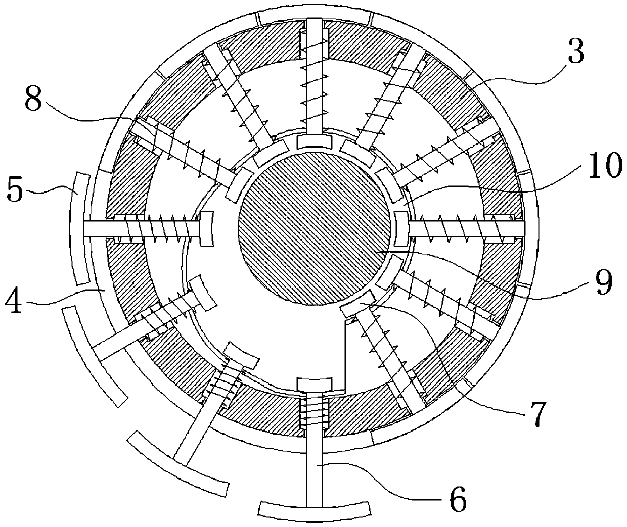 Anti-adhesion tablet processing device used for medicine detection