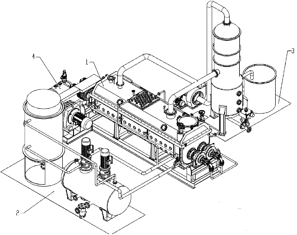 Device and process for extracting phosphorus from phosphorus mud