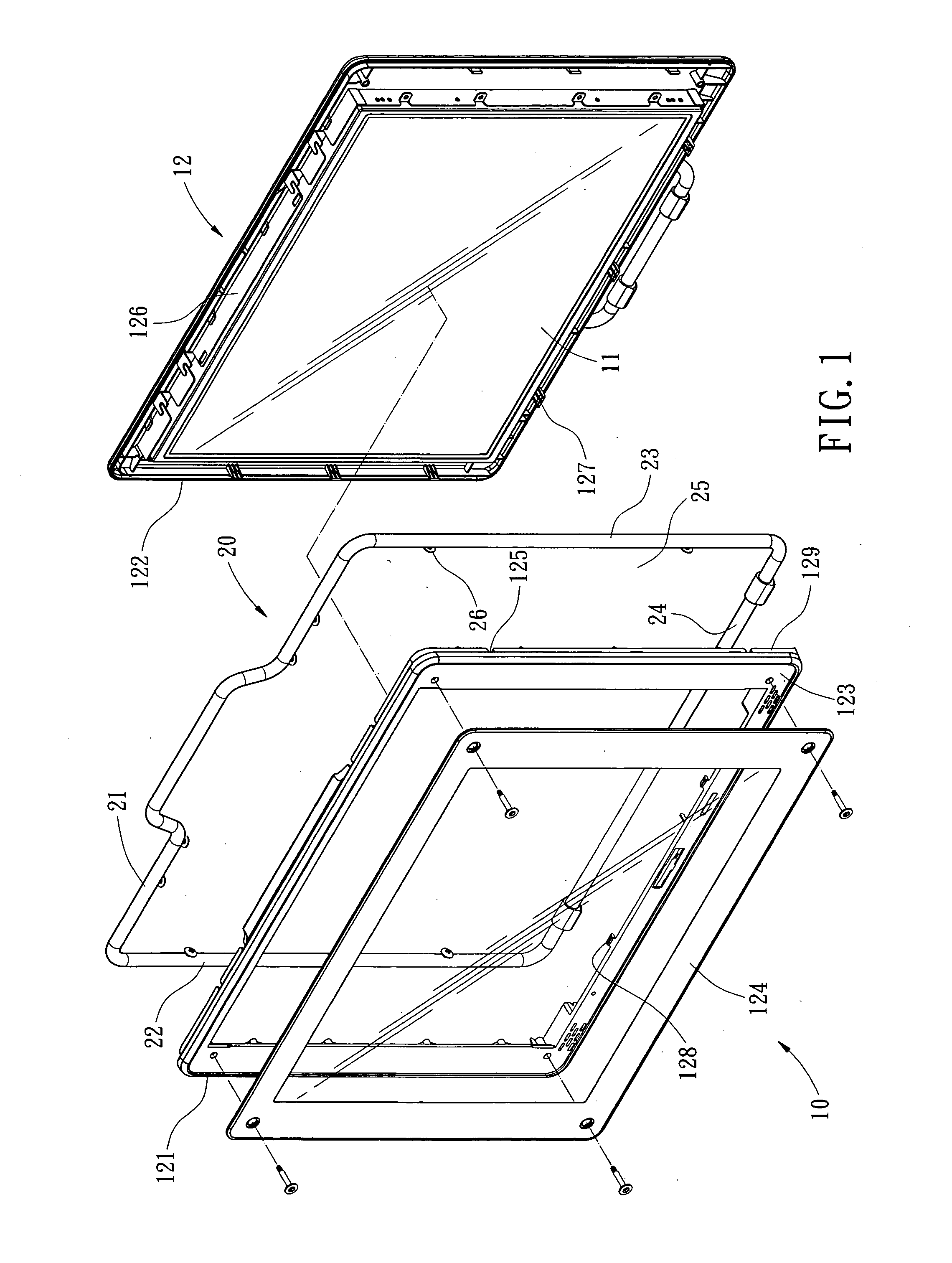 Monitor frame structure