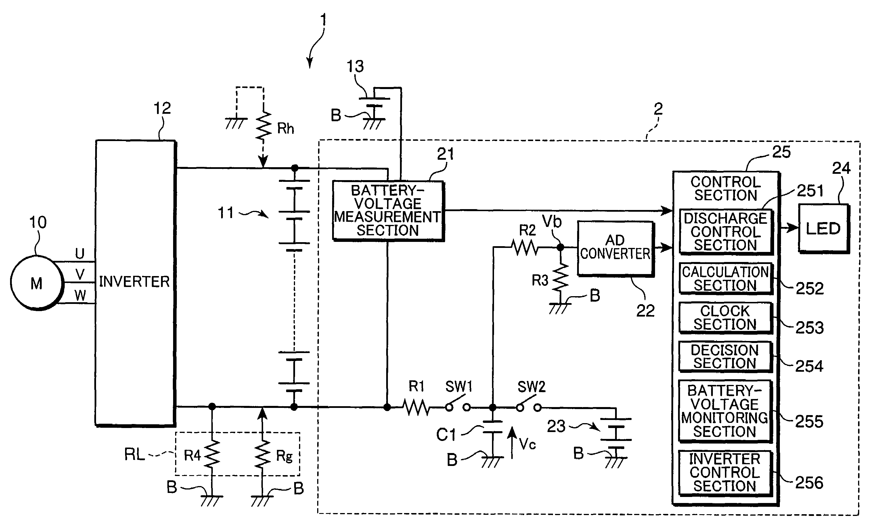 Ground-fault resistance measurement circuit and ground-fault detection circuit
