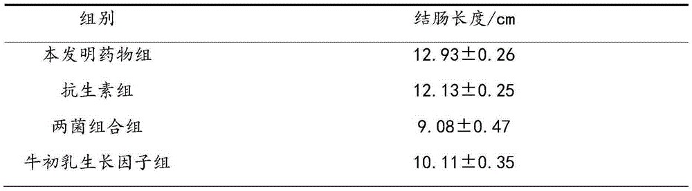 Composition for treating colitis, medicine and preparing method thereof