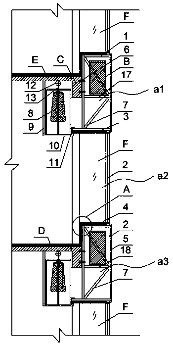 Assembling type bay window structure