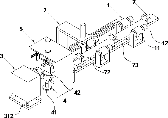 Flange welding and lamp door cutting integrated intelligent production line