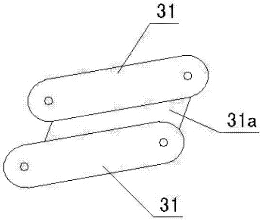 A lifting mechanism composed of one-way bending transmission chain