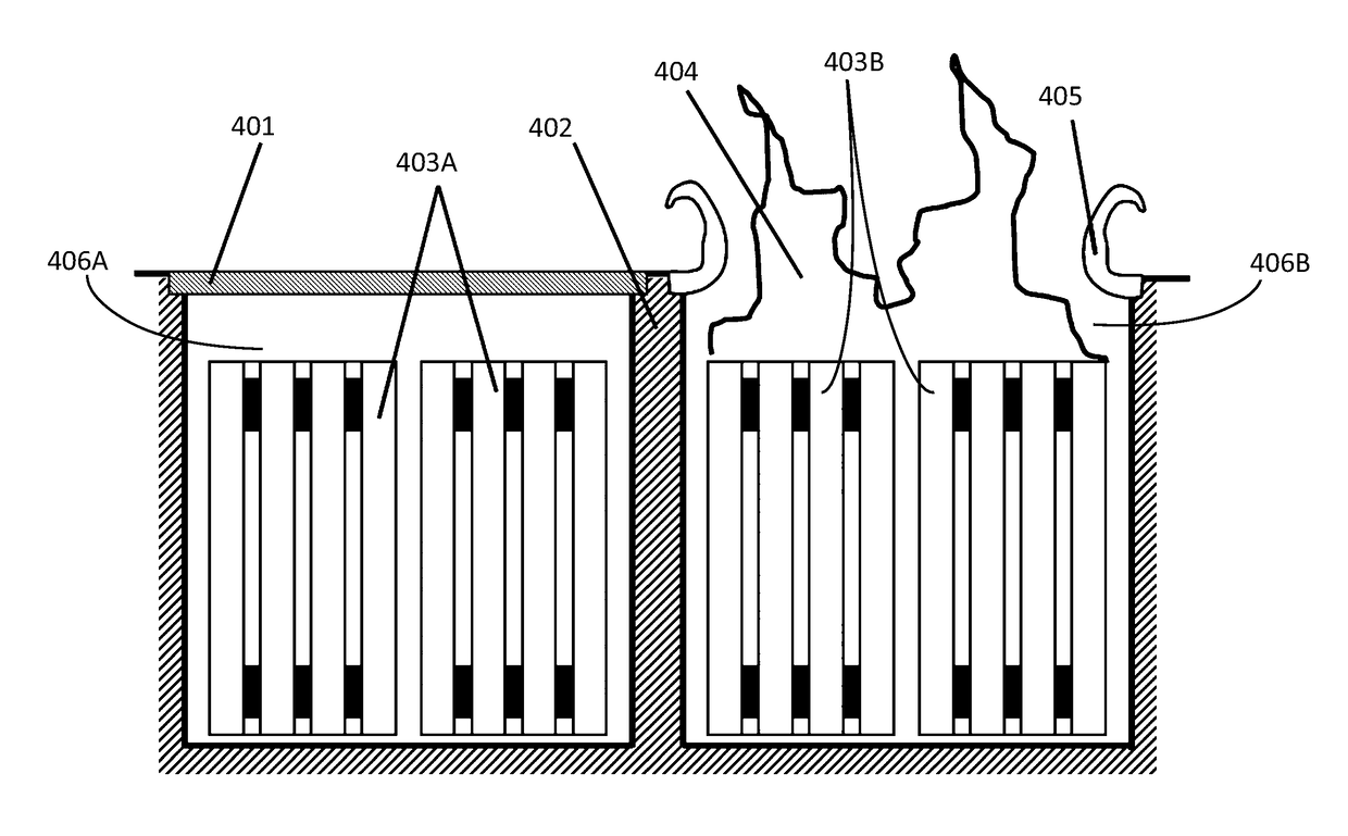 Battery failure venting system