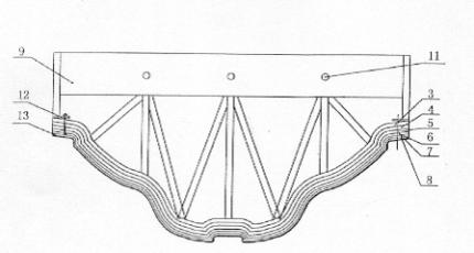 Manufacturing method for glass fiber reinforced plastic pressing mould