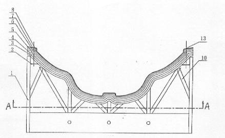 Manufacturing method for glass fiber reinforced plastic pressing mould