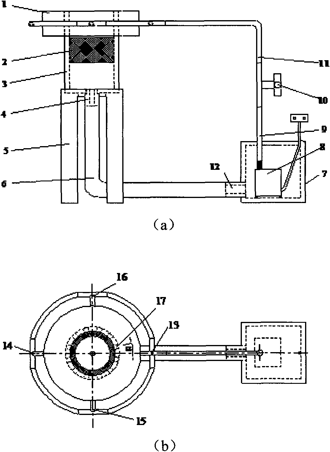 Experimental device of free surface vortex forming and evolving mechanism